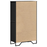Highboard Black 79.5x35.5x137.5 cm Engineered wood 3295307