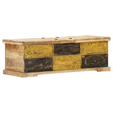 ZNTS Coffee Table 100x50x35 cm Solid Mango Wood 247881