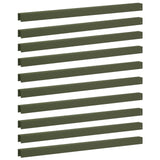 Garden Cover Profile 10 pcs 100 x 5 x 5 cm Steel Olive Green 8013000