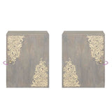 Wall Cabinet Wall-mounted Grey 38 x 33 x 48 cm Solid Mango Wood 4018792