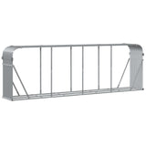 Log Holder Light Grey 300x45x100 cm Galvanised Steel 364556