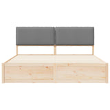 Bed Frame with Upholstered Headboard Light Grey 200 x 200 cm 3398104