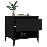 Side Tables 2 pcs Black 50x46x50 cm Engineered Wood 819551