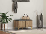 Hall Bench with Cushion with Door Artisan Oak 60 x 38 x 46 cm 891527