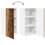 Wall Cabinet PORTO Old Wood 40 x 31 x 80 cm Engineered Wood 885383