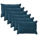Cushion with Pillow HOUTEN 6 pcs Blue Velvet 933223