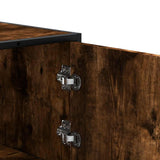 Highboard Smoked Oak 35.5x35x106.5 cm Engineered Wood and Metal 849066
