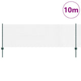 Welded Wire Fence with Posts 10 x 0.8 m PVC-Coated Steel Green 3336440