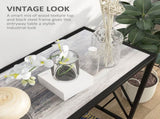 Console Table, Industrial Sofa Table with Metal Frame for Living Room, Hallway, 120 cm, Grey T3398P329966