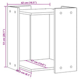 Cat Litter Box Enclosure Old Wood 42x42x51 cm Engineered Wood 857749