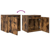 ZNTS Wall-Mounted Bedside Cabinets 2 pcs Smoked Oak 38x34x40 cm 861238