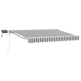 Manual Awning Frame with LEDs Anthracite and White 3 x 2 m 3420522