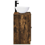 Bathroom Furniture Set Smoked Oak Engineered Wood 3404218