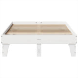 Bed Frame without Mattress White 120x190 cm Small Double Solid Wood Pine 855374