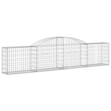 Arched Gabion Baskets 9 pcs 300x30x60/80 cm Galvanised Iron 3146492