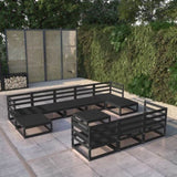 11 Piece Garden Lounge Set Solid Pinewood 3076118