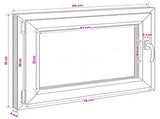 Basement Window Internal Colour White RISOR 85 x 55 cm 42047925
