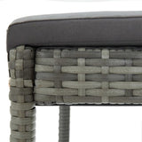 Garden Bar Stools with Cushions 4 pcs Grey Poly Rattan 316671