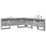 Storage Headboard with Shelf Grey Sonoma 180 cm Engineered Wood 3335514