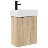 Bathroom Vanity Unit with Tap Sonoma Oak 45.5 x 22.5 x 84 cm 889427