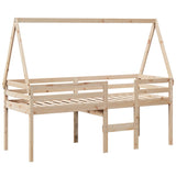 High Sleeper Bed without Mattress 80x200 cm Solid Wood Pine 3282095
