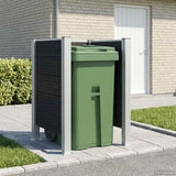Garbage Bin Fence Grey 85 x 85 x 115 cm Aluminium and WPC 42039182