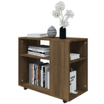 ZNTS Side Table Brown Oak 70x35x55 cm Engineered Wood 815107