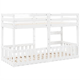 Bunk Bed White 75x190 cm Solid Wood Pine 3308596