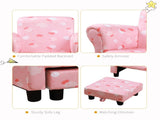 Toddler Chair Children's Armchairs Wood Frame w/ Footrest Anti-Slip Legs High Back Arms for Bedroom T3398P379080