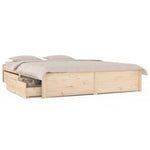 ZNTS 3103503 Bed Frame without Mattress with Drawers 140x190 cm