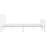 Metal Bed Frame without Mattress with Footboard White 200x200cm 352393