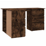 Corner Desk Smoked Oak 145x100x76 cm Engineered Wood 815441