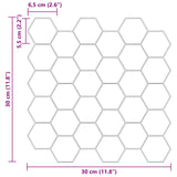 Hexagon Tile 50 pcs Grey 30 x 30 cm Polyurethane and PET 42046230