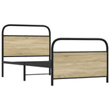 Bed Frame Without Mattress 107x203 cm Sonoma Oak Engineered Wood 4100272
