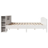 Bookcase Bed without Mattress White 180x200cm Solid Wood Pine 3323057