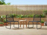 Garden Chairs 2 pcs Black 48 x 55 x 89.5 cm Rattan 42025096
