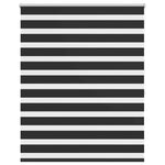 Zebra Blind 140 x 175 cm Black 240224