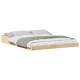 Bed Frame Brown 140 x 220 cm Solid Pine Wood 873373