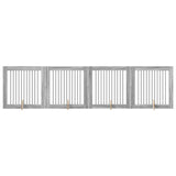 Foldable Dog Gate with Stands 4 pcs Grey Sonoma 401 cm 892034