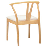 Dining Chair 2 pcs Natural and Light Solid Rubber Wood 42020413