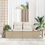 Garden Sofa Beige 184 x 62 x 85cm Poly Rattan 42006821