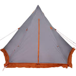 ZNTS Family Tent Tipi 6-Person Grey and orange Waterproof 4009440