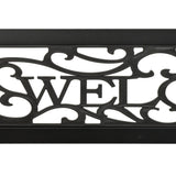 Garden Bench Black Powder-coated steel and plastic Standard 317133