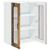 Wall Glass Cabinet LUCCA Old Wood 60 x 31 x 80 cm 885093