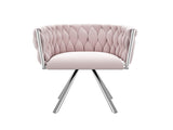 velvet dining chair, single light luxury living room bedroom swivel chair, Leisure swivel chair with N606P310250R