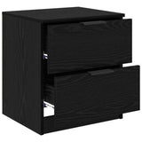 Bedside Cabinet 2 pcs Black Oak 45 x 39 x 50cm Engineered Wood 880509