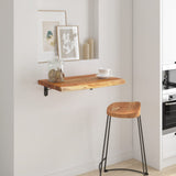 Wall Shelf 60x40x2.5 cm Rectangular Solid Wood Acacia Live Edge 370248