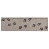 Kitchen Rug Grey Paws 300 x 60 cm 100% Polyamide Washable 42045739