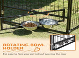 Outdoor Dog Kennel Puppy Play Pen with Canopy Garden Playpen Fence Crate Enclosure Cage Rotating T3398P349619
