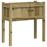 Garden Planter with Legs 70x31x70 cm Impregnated Wood Pine 837562